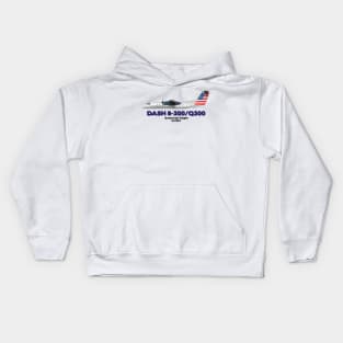 DeHavilland Canada Dash 8-300/Q300 - American Eagle Kids Hoodie